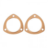 Copper Seal Collector Gaskets -Pair Fits 3 Inch Diameter 3-Bolt Round Header Collectors Mr Gasket