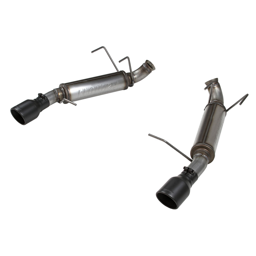 Flow Fx Axle-Back Exhaust System Fits 2011-2014 Ford Mustang 3.7-Liter, Flow Fx Axle-Back 2.5-Inch Stainless Steel Exhaust System, 4.0-Inch Black Ceramic Tips, Dual Out Rear Exit Flowmaster