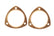 Copper Seal Collector Gaskets -Pair Fits 3-1/2 Inch Diameter 3-Bolt Round Header Collectors Mr Gasket