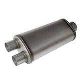 Flow Fx Muffler Flow Fx Muffler 3.50 Center In/2.50 Dual Out Straight Through Performance Moderate Sound Stainless Steel Flowmaster