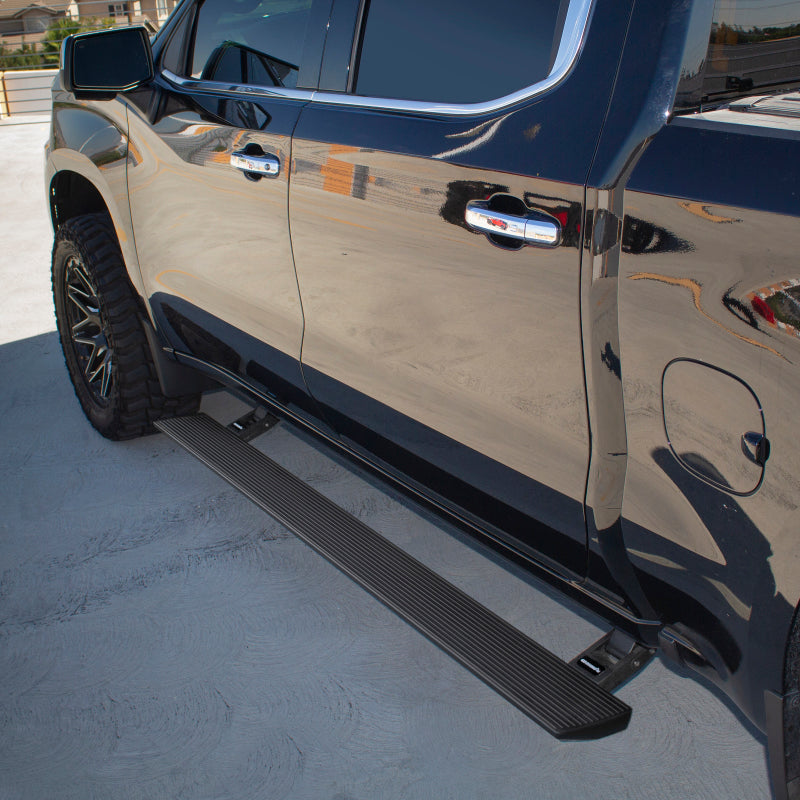 RealTruck 19-25 Chevy Silverado 1500 CC 4dr VoltStep Electric Running Board Kit - Tex. Blk