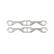 Header Gaskets Aluminum Layered Fits 1955-1991 Chevrolet 262-400 Gen I Small Block 1.45 Inch x 1.48 Inch Square Ports Mr Gasket