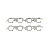 Header Gaskets Aluminum Layered Fits 1965-1990 Chevrolet 396-454 Big Block with Square Ports, 1.85 Inch x 1.90 Inch Mr Gasket