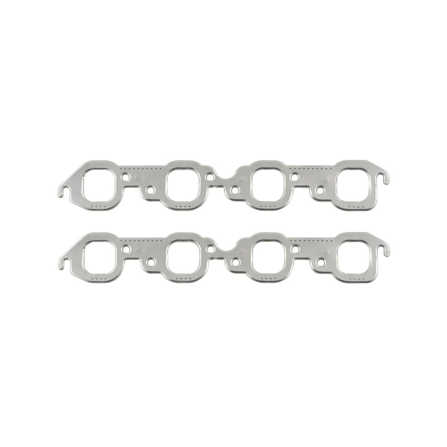 Header Gaskets Aluminum Layered Fits 1965-1990 Chevrolet 396-454 Big Block with Square Ports, 1.85 Inch x 1.90 Inch Mr Gasket