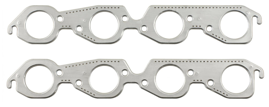 Header Gaskets Aluminum Layered Fits 1965-1990 Chevrolet 396-454 Big Block with Round Ports, 2.15 Inch Mr Gasket