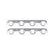 Header Gaskets Aluminum Layered Fits 1964-1995 Ford 289-351W Small Block, Rectangular Ports Mr Gasket