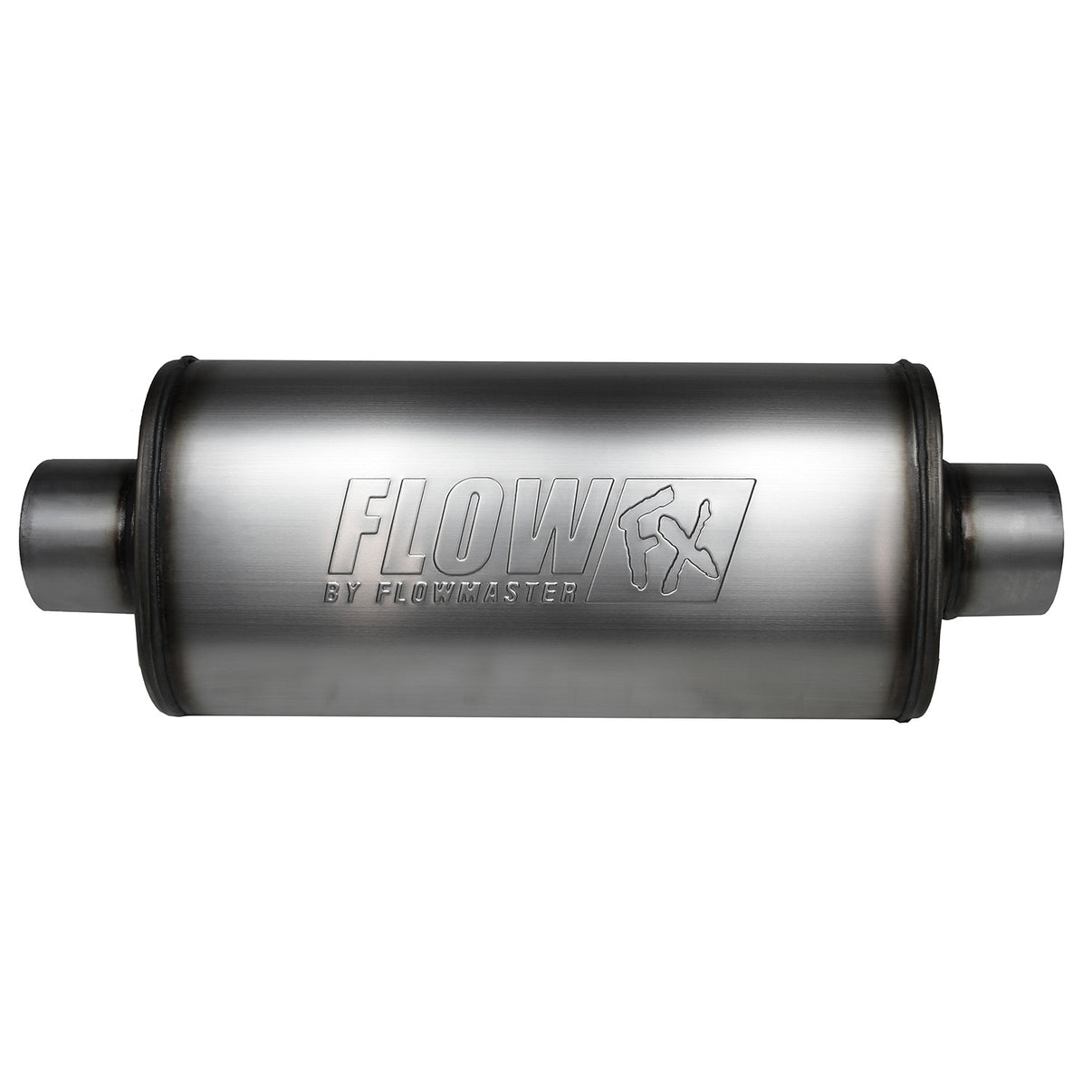Flow Fx Muffler Flow Fx Muffler 3.50 Center In/3.50 Center Out Moderate Sound Stainless Steel Flowmaster