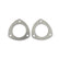 Collector Gaskets Solid Aluminum Fits 2-1/2 Inch Diameter 3-Bolt Round Header Collectors Mr Gasket