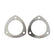 Collector Gaskets Solid Aluminum Fits 3 Inch Diameter 3-Bolt Round Header Collectors Mr Gasket