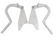 CVF Racing Polished billet trunk hinges for 1968 to 1974 Chevrolet Nova, part TRUNK-HINGE-KIT-74N