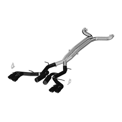 MBRP 2016-2024 Chevy Camaro V8 6.2L 6spd 3in Black Race Dual Cat Back w/ 4.5in Quad Dual Wall Tips | S7033BLK