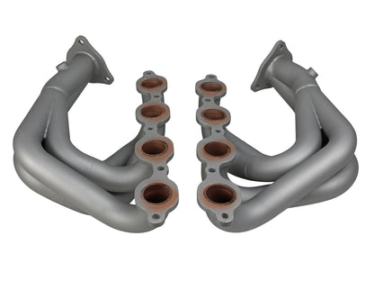 aFe Power Twisted 304 Stainless Steel Header 2020 Chevy Corvette (C8) 6.2L V8 - Titanium Ceramic Coated | 48-34148-T