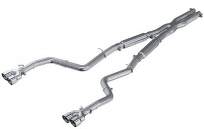 MBRP 15-16 Dodge Challenger RT 5.7L Aluminized Steel 3in Dual Rear Cat-back Quad Tips - Street | S7115AL