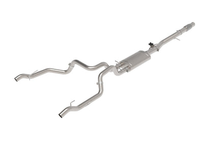 aFe Power Gemini XV 4in to Dual 3in 304 Stainless Steel Cat-Back Exhaust with Cutout 19-21 GM Silverado/Sierra V8-6.2L | 49-34140