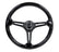 NRG Reinforced Steering Wheel (350mm / 3in. Deep) Blk Wood w/Blk Matte Spoke/Black Center Mark