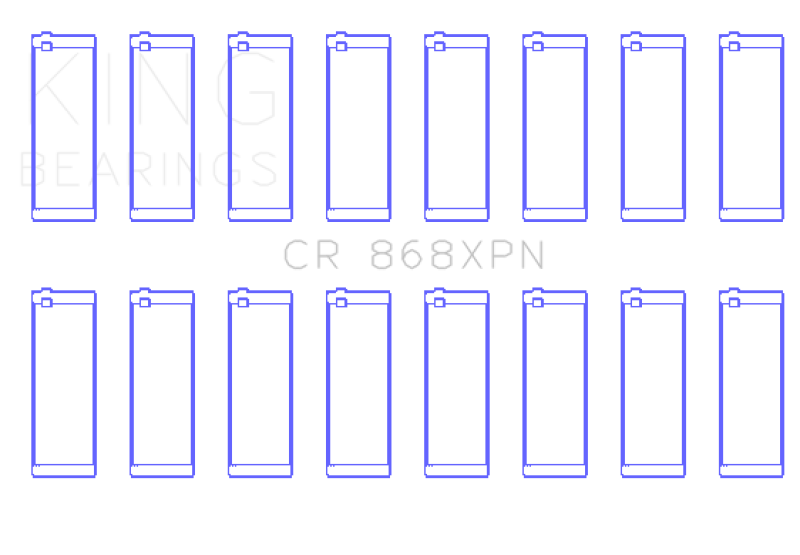 King Ford V8 4.6L/5.4L SOHC (Size +0.5mm) Connecting Rod Bearing Set (8 Pairs)