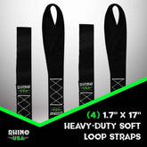 Rhino USA Soft Loops Motorcycle Tie-Down Set 4-Pack Red