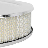 Air Cleaner 14 Inch Chrome Demon Branded 14 Inch Chrome Air Filter With Paper Filter Element Demon Fuel Systems
