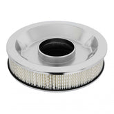 Air Cleaner 14 Inch Chrome Demon Branded 14 Inch Chrome Air Filter With Paper Filter Element Demon Fuel Systems