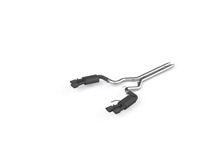 MBRP 2018-2023 Ford Mustang GT 5.0 3in Dual Split Rear Cat Back w/ Quad 4in Dual Wall Tips- Black Coated | S7205BLK