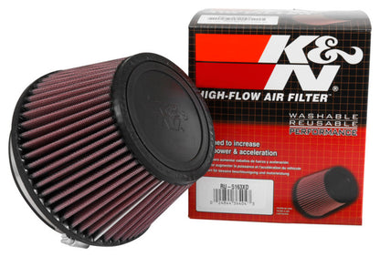 K&N Universal Air Filter | Tapered Conical, 5in Flange, 4.125in Tall | RU-5163XD