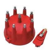 Replacement Cap And Rotor For Pro Mag, Red Replacement Pro Cap Red, 3 Terminal To Terminal Diameter MSD Ignition