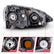 ANZO 2002-2004 Acura RSX Crystal Headlights Black