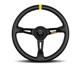 Momo MOD08 Steering Wheel 350 mm -  Black Leather/Black Spokes/1 Stripe