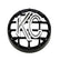 KC HiLiTES 4in. Round ABS Stone Guard for Rally 400 (Single) - Black w/White KC Logo