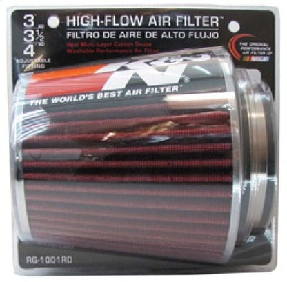 K&N Universal Air Filter | Round Tapered, 4in Flange, 5.5in Tall | RG-1001RD