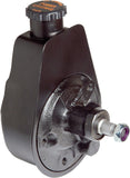 Borgeson P/S Pump; Saginaw Self Contained; Painted Black; Mustang Pressure 800312