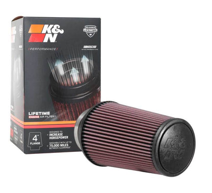 K&N Universal Air Filter | Round Tapered, 4in Flange, 9in Tall | RE-0870