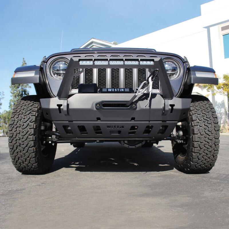 Westin 18-19 Jeep Wrangler JL Front Bumper Skid Plate - Textured Black