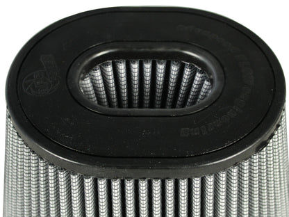 aFe Power MagnumFLOW Pro Dry S Air Filter 4in Flange x (9x6-1/2)in Base x (6-3/4x5-1/2)in Top (Inverted) x 6-1/8in Height | 21-91074