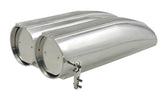 Air Scoop Double Barrel Shotgun Style Scoop Polished Aluminum Fits Single or Dual 4-Barrel Carburetors Mr Gasket