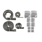 Flex-Braid Hose Sleeve Kit Silver Mr Gasket
