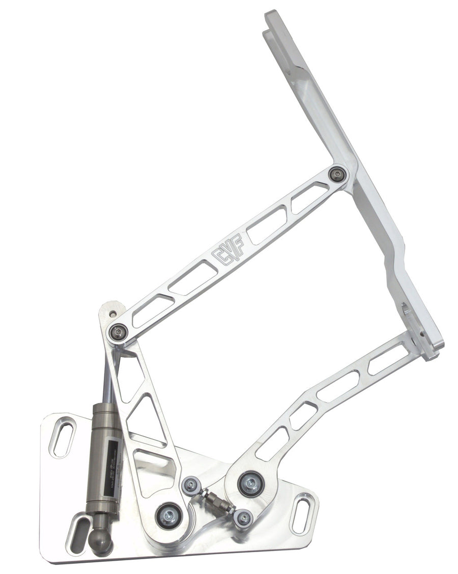 CVF Racing Polished or C3 Ceramic Clear Coat billet hood hinges for 1973 to 1980 Chevrolet C10 trucks, part HOOD-HINGE-KIT-80CK-SS