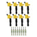 Ignition Upgrade Kit- 2004-2008 Ford 4.6L/5.4L/6.8L 3-Valve, Yellow 8-Pack Includes 8-Pack Of Hp Copper Spark Plugs (P/N 8160) & 8-Pack Of Ignition Coil (P/N 140033-8) ACCEL