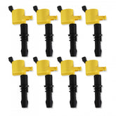 Ignition Upgrade Kit- 2004-2008 Ford 4.6L/5.4L/6.8L 3-Valve, Yellow 8-Pack Includes 8-Pack Of Hp Copper Spark Plugs (P/N 8160) & 8-Pack Of Ignition Coil (P/N 140033-8) ACCEL