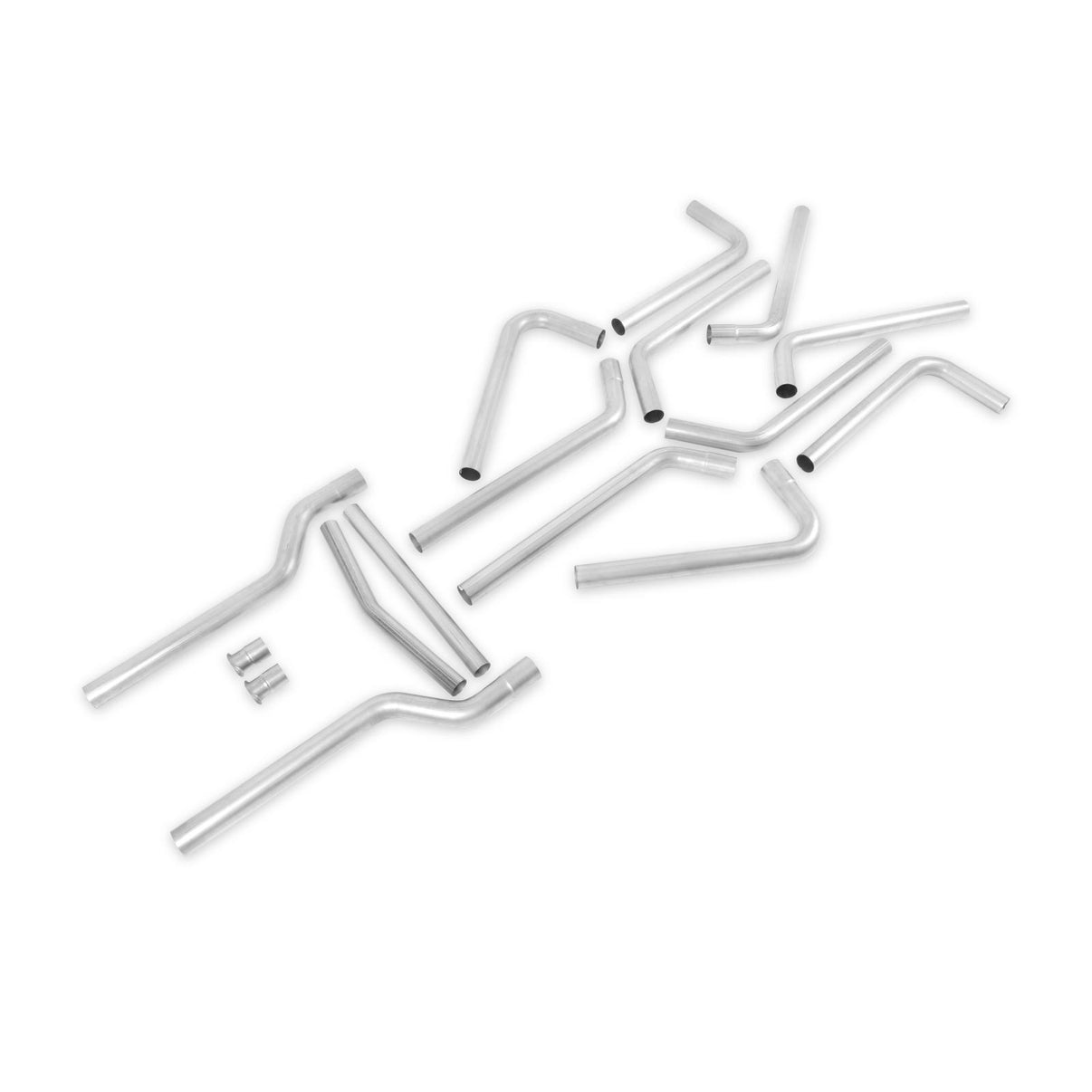 U-Fit Dual Exhaust Kit 16 Pc. Universal Dual Exhaust Tubing Kit 3.00-Inch Mandrel-Bent 409 Stainless Steel Tubing Flowmaster