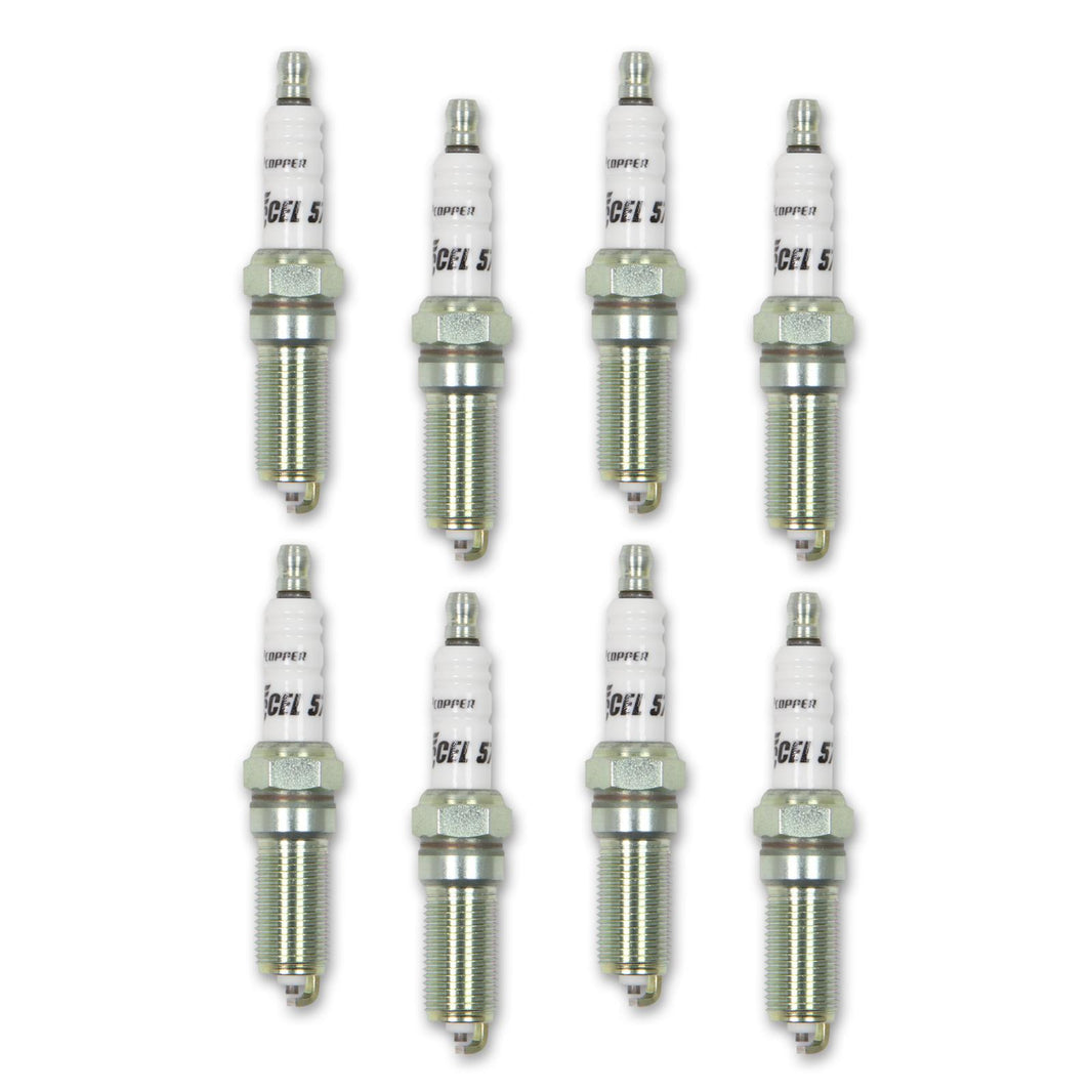 Hp Copper Spark Plug Ford Coyote 5.0L, And 6.2L V8 Engines, One Heat Range Colder, 8-Pack Of Pn 579C1 ACCEL