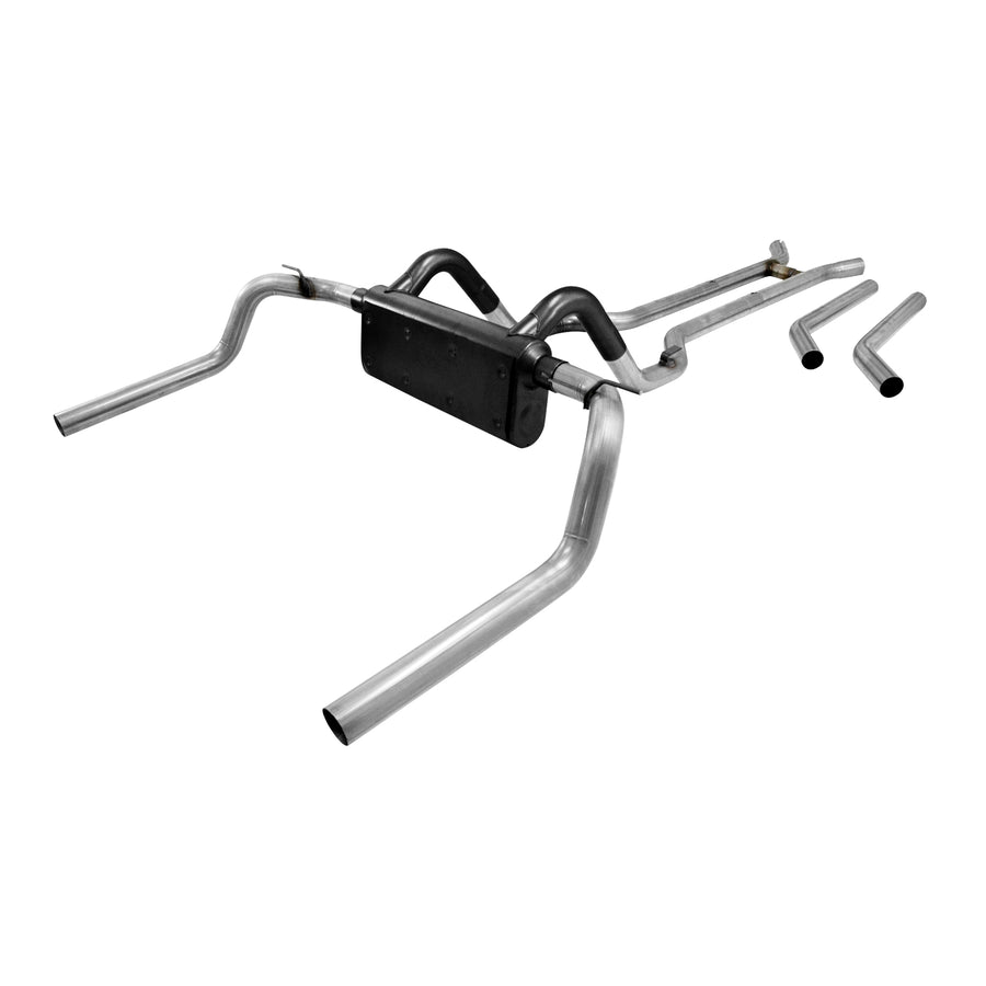 American Thunder Crossmember-Back Exhaust System Fits 1967-1974 Chevrolet Camaro, Pontiac Firebird With V8 Engine 2.50 Inch Stainless Steel Moderate Sound Flowmaster
