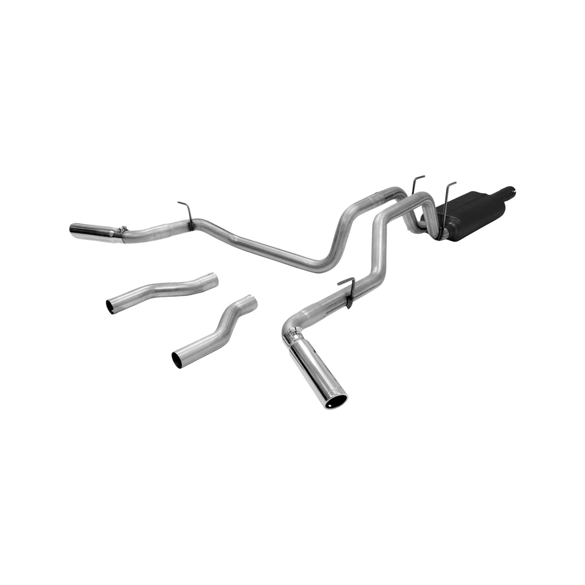 American Thunder Cat-Back Exhaust System Fits 2006-2008 Dodge Ram 1500 With 5.7L Hemi Engine, Dual Side Or Rear Exit, Stainless Steel Aggressive To Moderate Sound Flowmaster