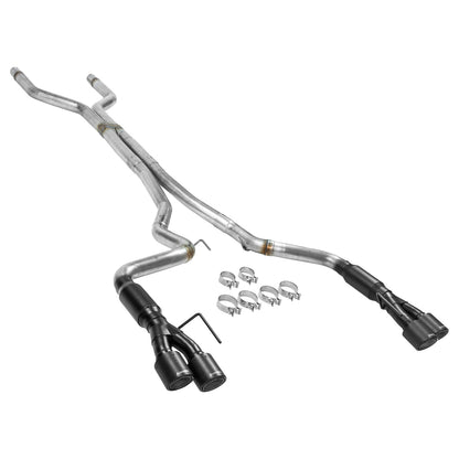 Outlaw Cat-Back Exhaust System Fits 2018-2023 Mustang Gt 5.0L Coupes & Convertibles Without Factory Active Performance Exhaust Valves. 3.00-Inch With Carbon Fiber Tips Aggressive Sound Flowmaster