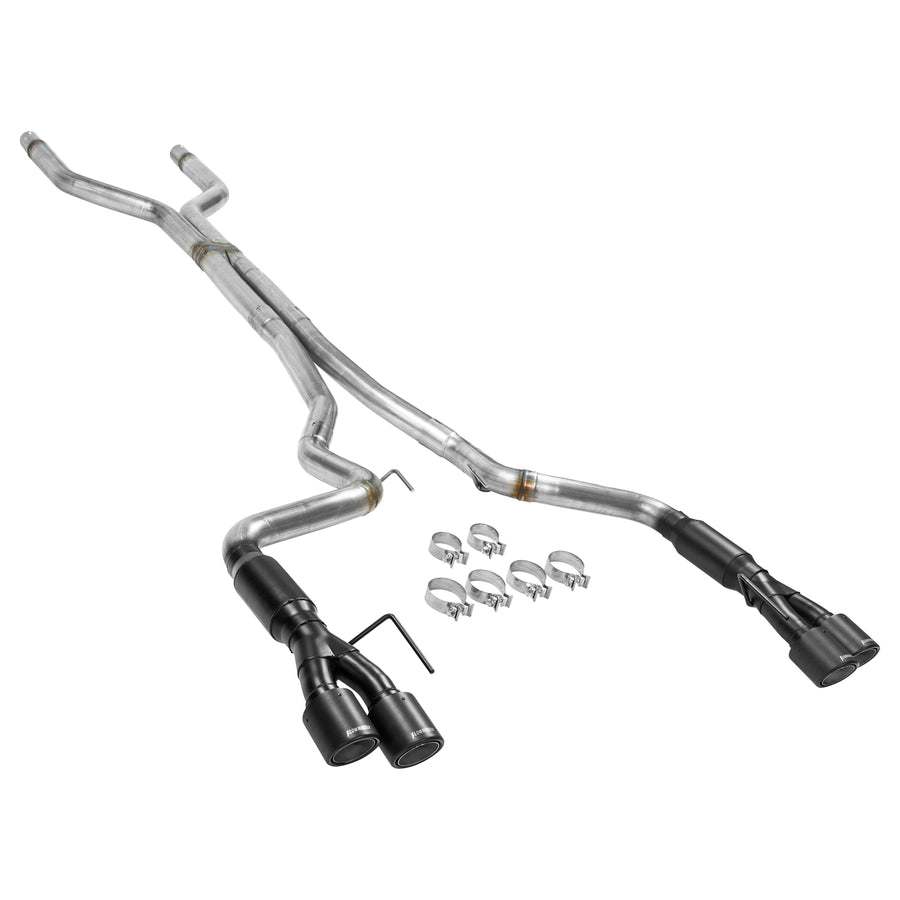 Outlaw Cat-Back Exhaust System Fits 2018-2023 Mustang Gt 5.0L Coupes & Convertibles Without Factory Active Performance Exhaust Valves. 3.00-Inch With Carbon Fiber Tips Aggressive Sound Flowmaster