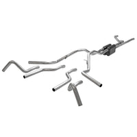 American Thunder Crossmember-Back Exhaust System Fits 1967-1972 Ford F-100/250/350 V8 With Side Tank, 2Wd Long Bed Only, 2.5 Inch 409 Stainless Steel, Dual Exit Flowmaster