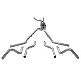 American Thunder Crossmember-Back Exhaust System Fits 1967-1972 Ford F-100/250/350 V8 With Side Tank, 2Wd Long Bed Only, 2.5 Inch 409 Stainless Steel, Dual Exit Flowmaster