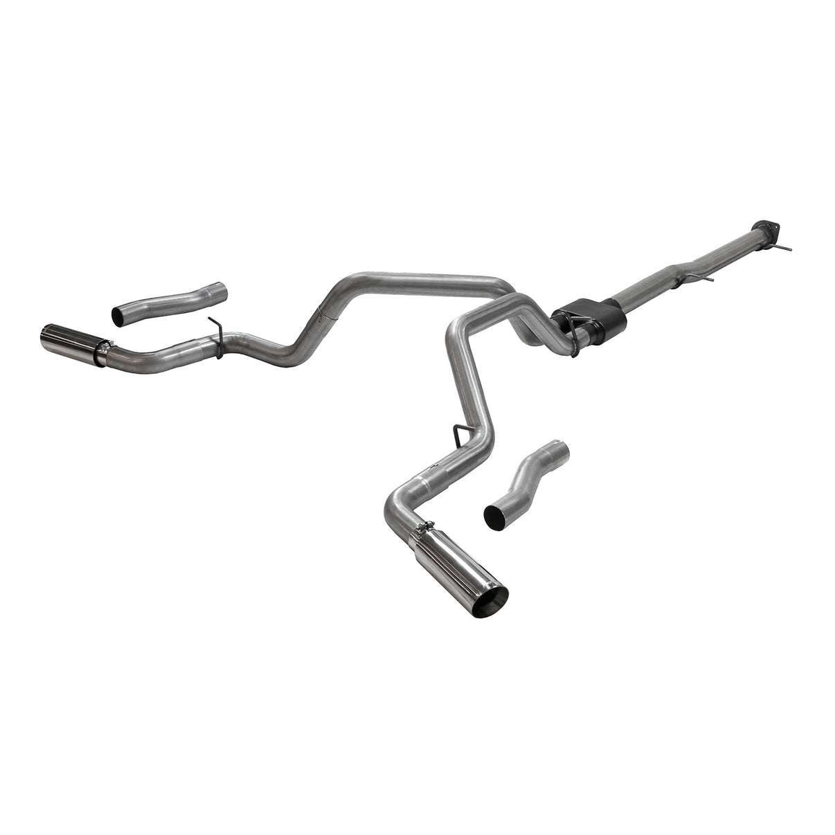 Outlaw Cat-Back Exhaust System Fits 2020-2026 Silverado/Sierra 2500Hd/3500Hd 6.6L Gas V8, Outlaw Series, 3.50 Inch To Dual 3.00 Inch Cat-Back, Dual Rear Exit, Stainless Steel Exhaust System Flowmaster