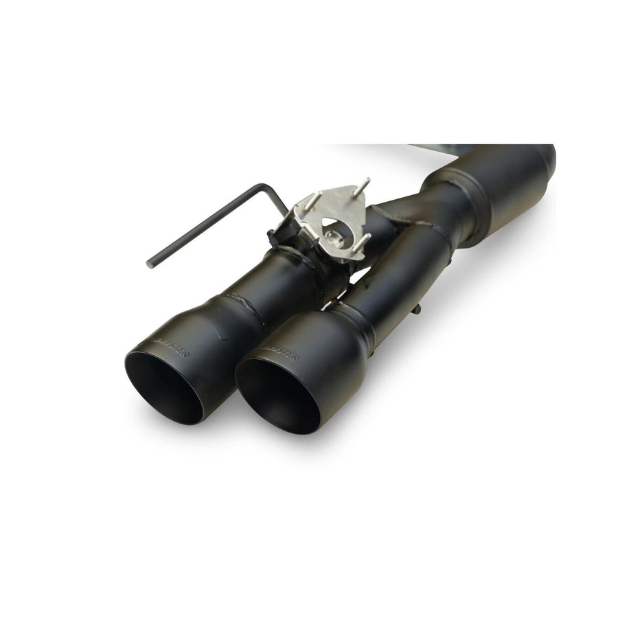 Outlaw Axle-Back Exhaust System Fits 2024-2026 Ford Mustang Gt 5.0-Liter And Ecoboost 2.3-Liter, Outlaw Axle-Back 3.0-Inch Stainless Steel Exhaust System, 4.0-Inch Black Quad Tips With Valves Flowmaster