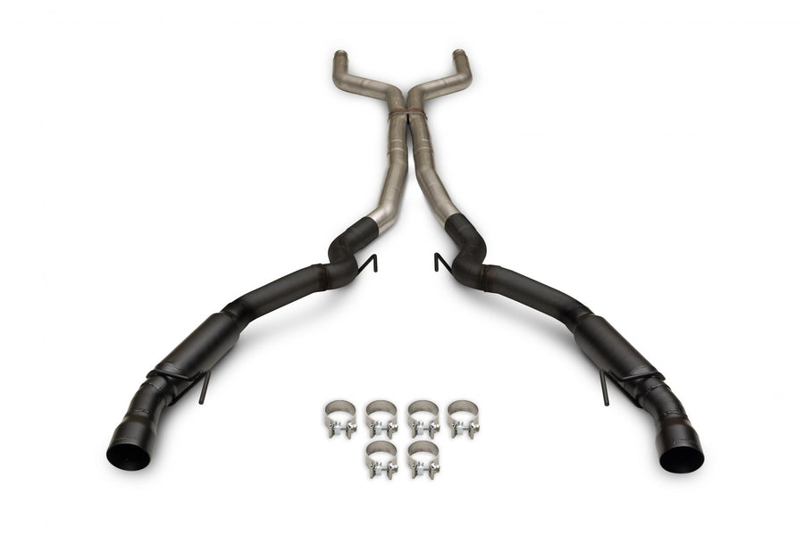 Outlaw Cat-Back Exhaust System Fits 2024-2026 Ford Mustang Gt 5.0-Liter, Outlaw Cat-Back 3.0-Inch Stainless Steel Exhaust System, 4.0-Inch Dual Black Tips Flowmaster